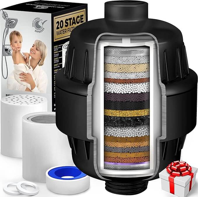 20 stage shower water filter