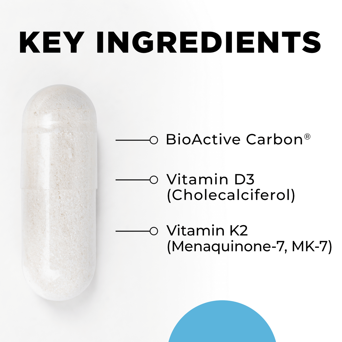 Ingredients of D3+K2 Pro from CellCore Biosciences