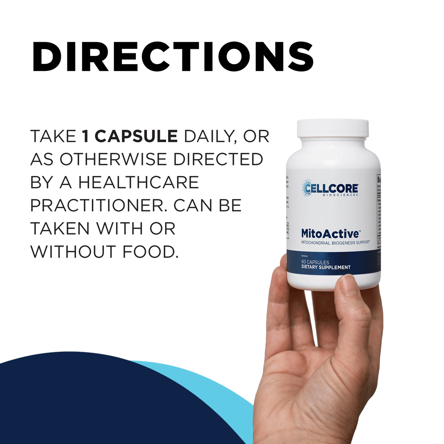 Directions for use of MitoActive by CellCore Biosciences – Recommended dosage and serving instructions
