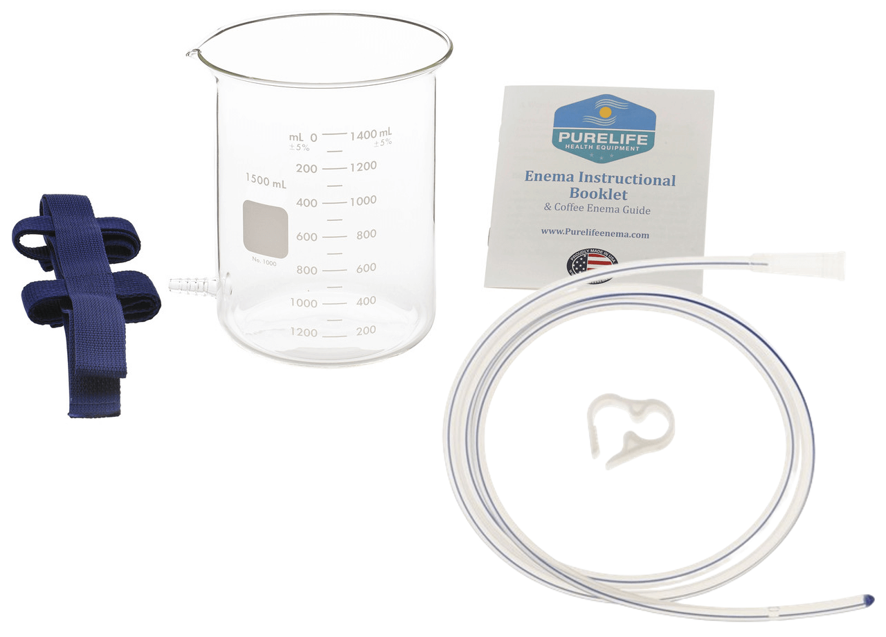 Best Seller! 1.5 Qt - Glass Enema Kit - With Tubing