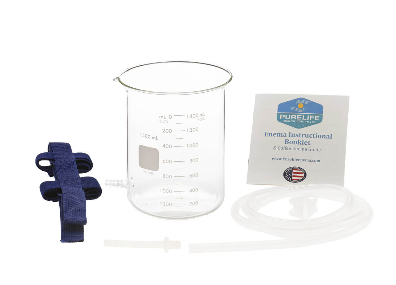 Best Seller! 1.5 Qt - Glass Enema Kit - With Tubing