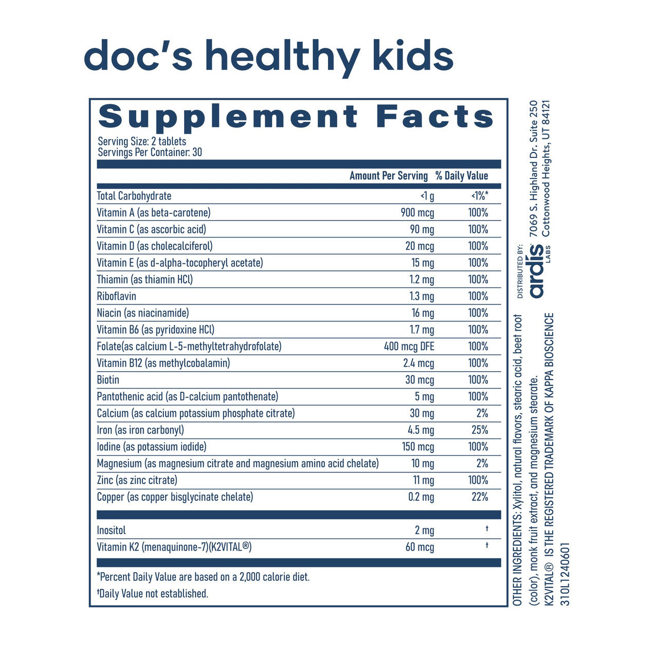 Nature Wins Doc's Healthy Kids Daily Chewable Multi-Vitamin - Berry Flavor