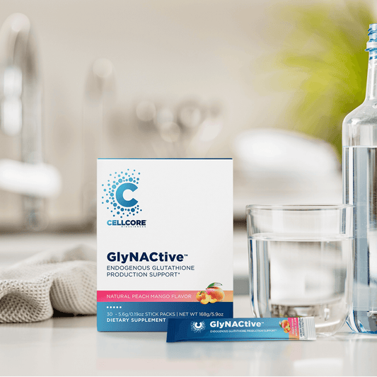GlyNACtive supplement stick pack – CellCore Biosciences formula for mitochondrial support and detox