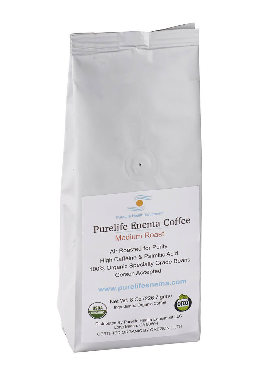 Purelife Organic Enema Coffee / 1/2 Lb /Medium Air Roast / Ground / Gerson Accepted