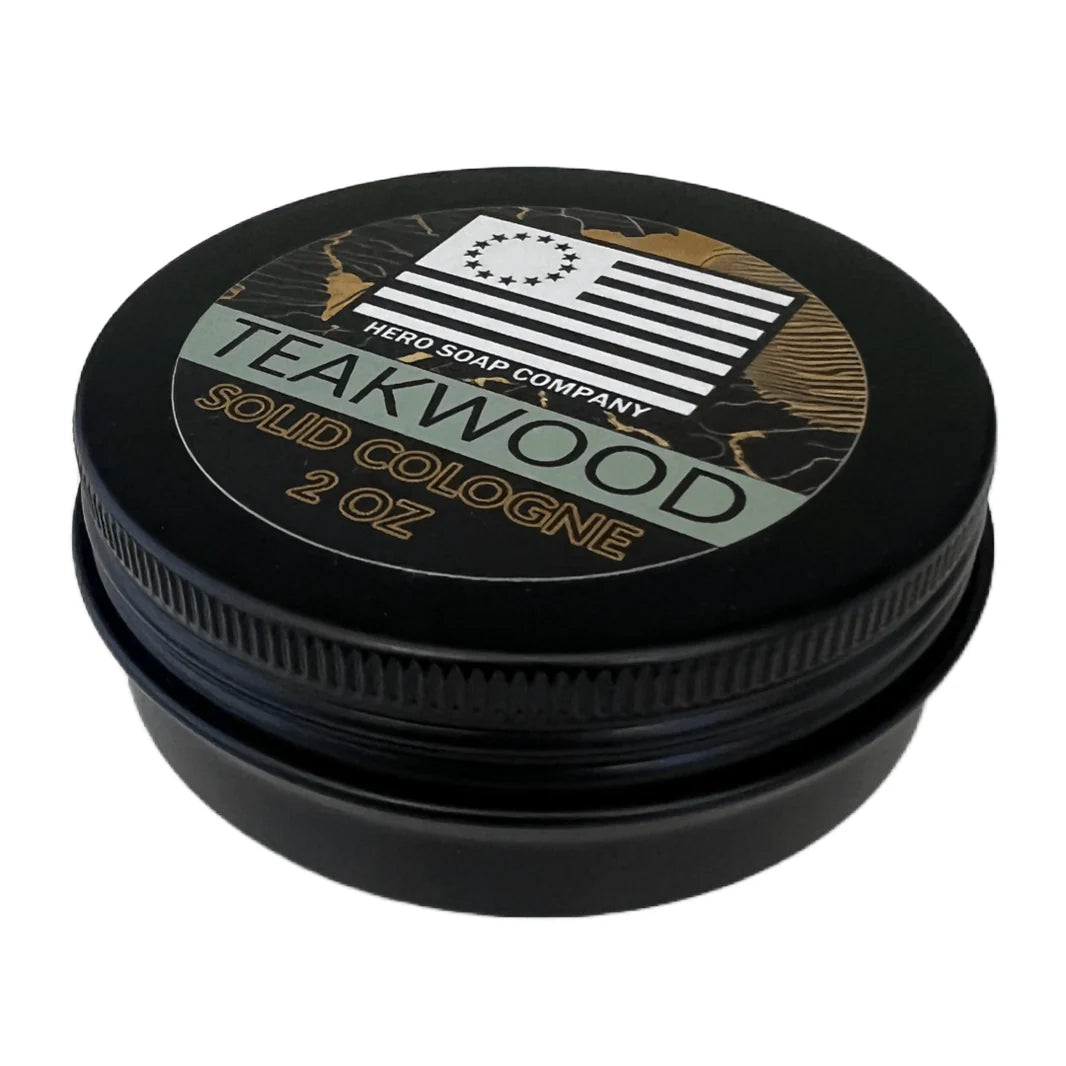 Teakwood Solid Cologne from Hero Soap Company